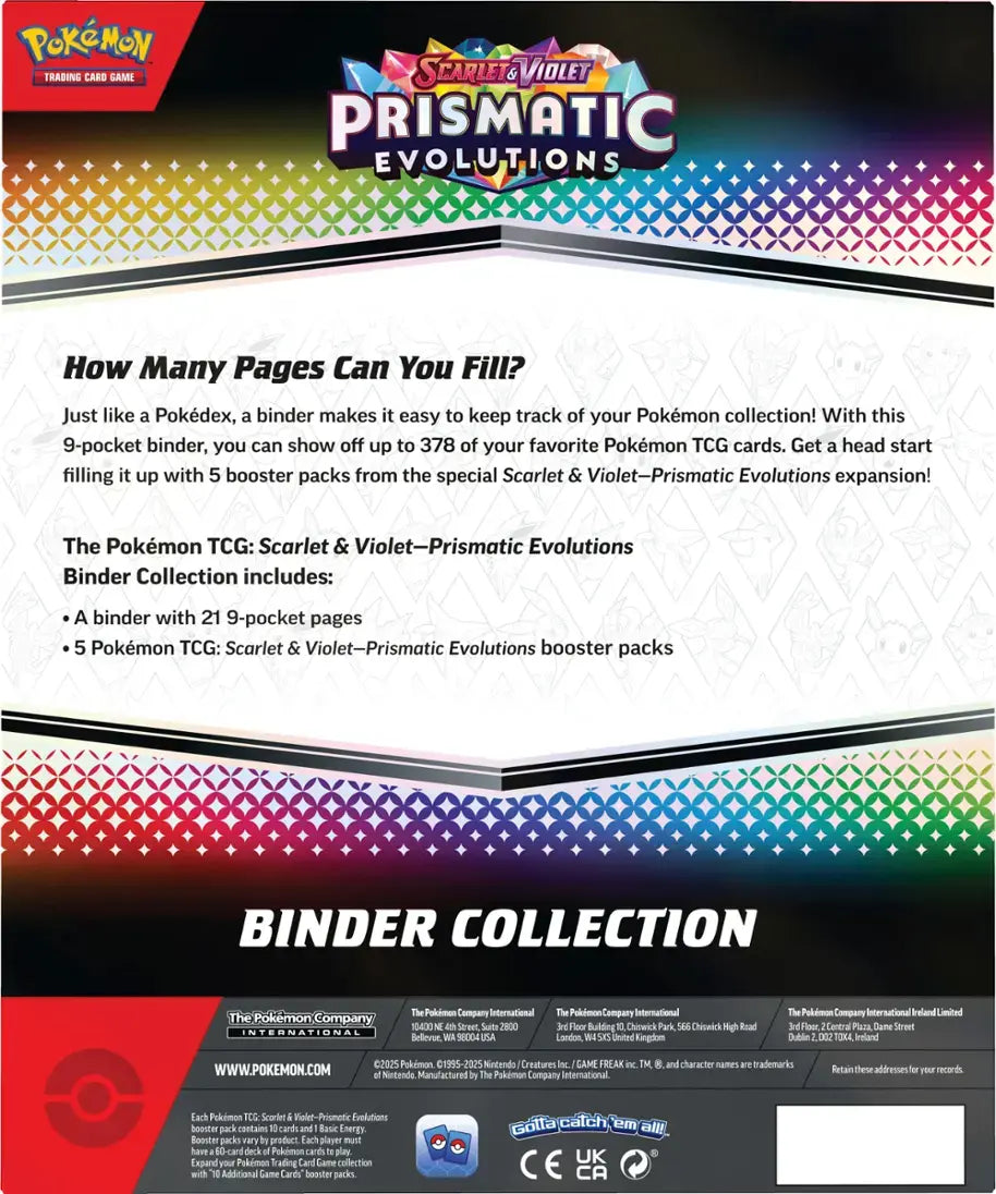 Pokémon - Trading Card Game: Scarlet & Violet - Prismatic Evolutions Binder Collection