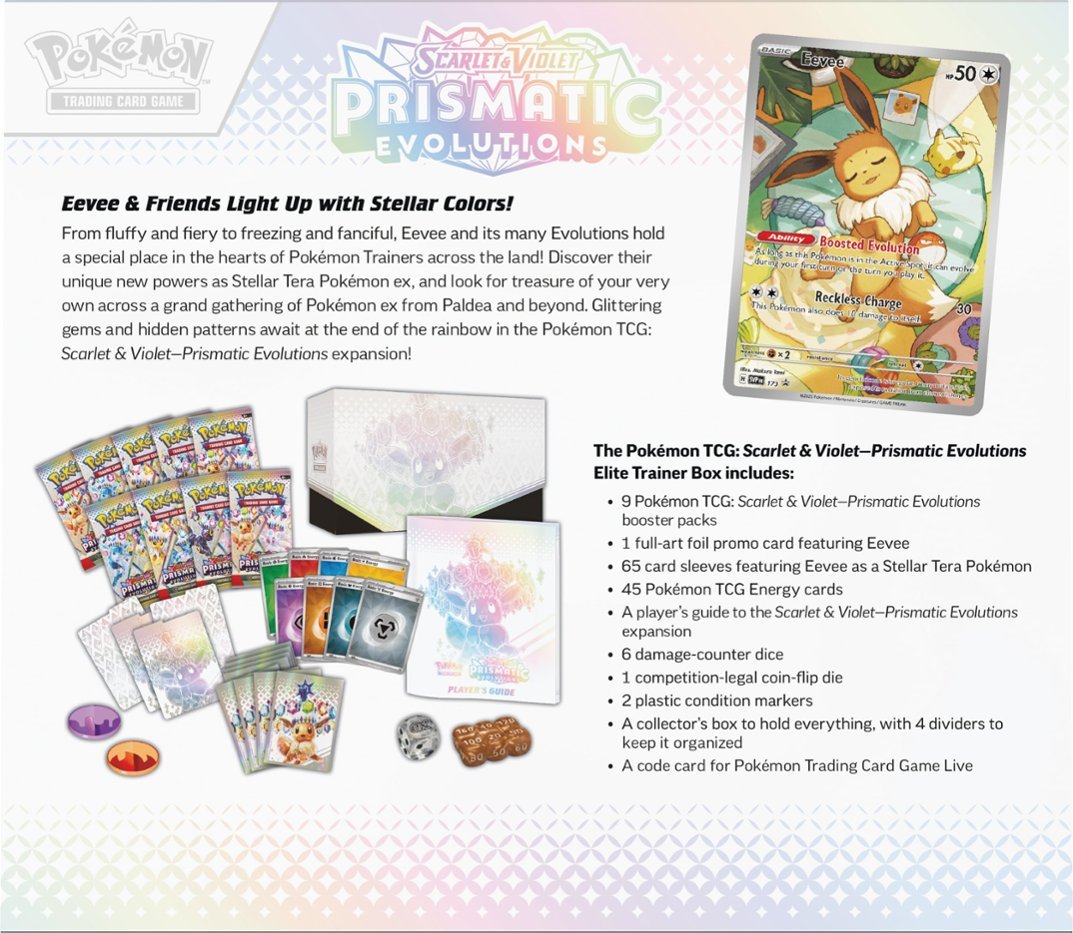 Pokémon - Trading Card Game: Scarlet & Violet - Prismatic Evolutions Elite Trainer Box