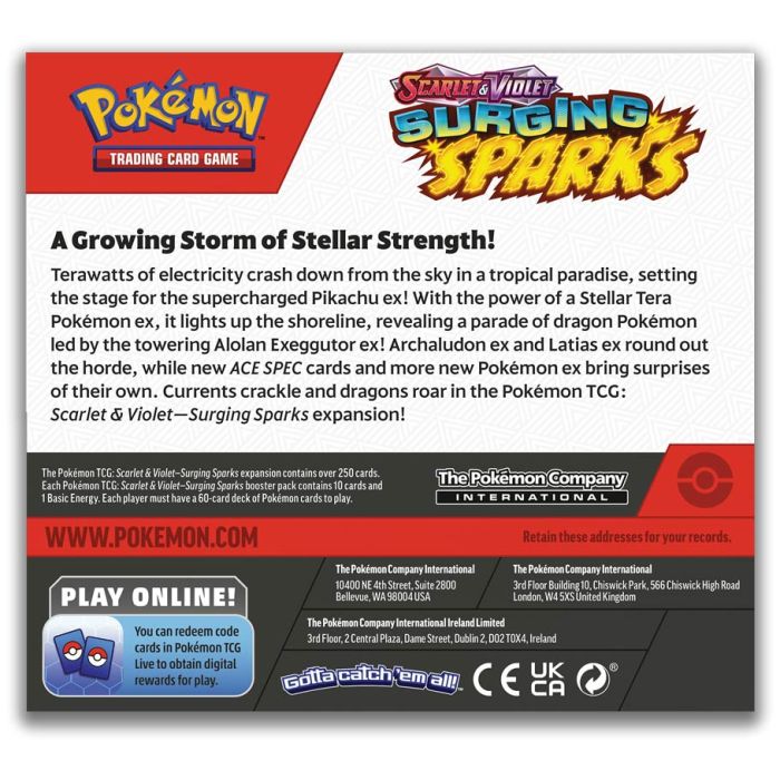 Pokémon Trading Card Game: Scarlet & Violet - Surging Sparks Booster Box - 36 Packs