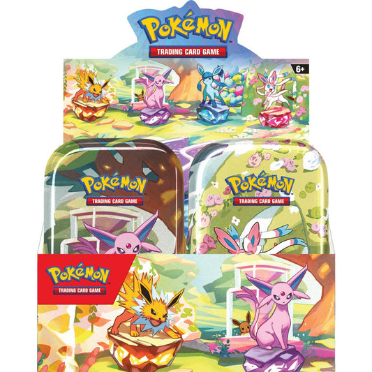 Pokemon Trading Card Game Prismatic Evolutions Mini Tin DISPLAY [Pre-Order]