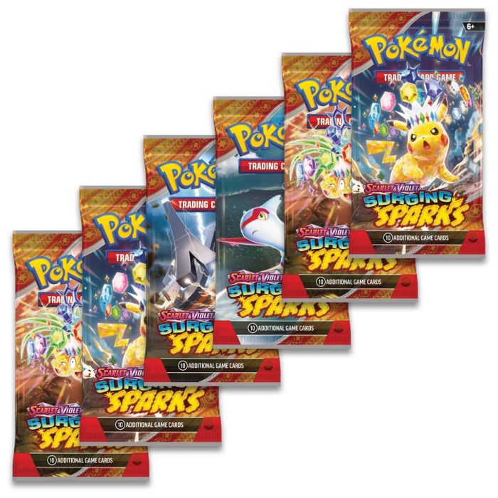 Pokémon Trading Card Game: Scarlet & Violet - Surging Sparks 6 Pk Booster Bundle [LIVE-RIP]